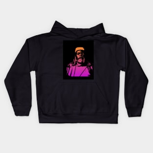 Vaporwave Genghis Khan 4212 Ulaanbaatar Kids Hoodie